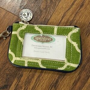 Brand new Spartina 449 Daufuskie Island Green Tan Linen Wristlet Wallet 🌿✨